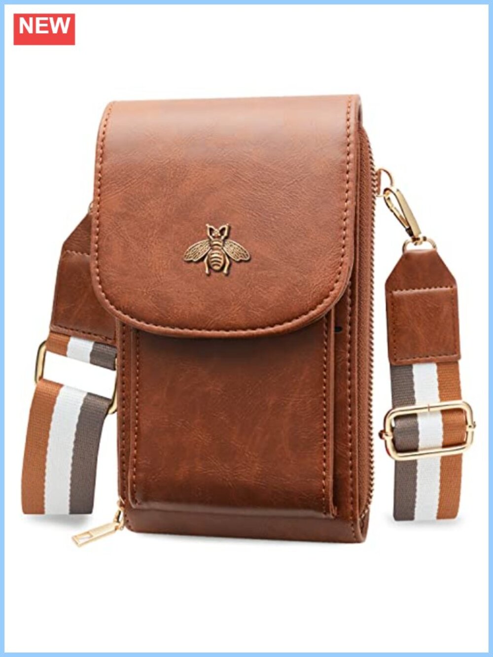 LITOON Crossbody Phone Purse Touchscreen Window RFID Blocking Card Holder